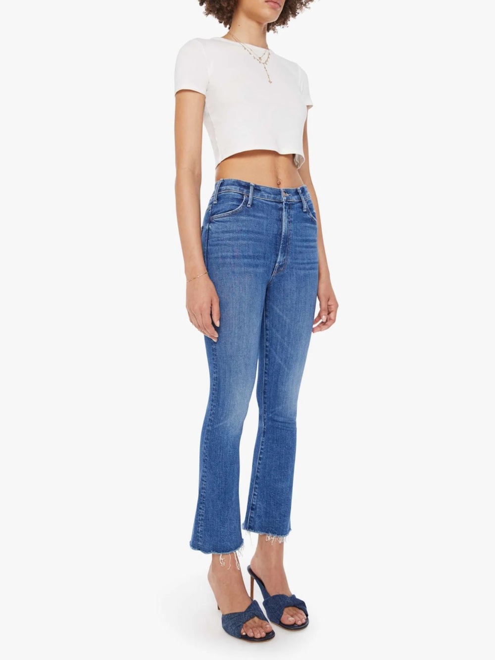 New MOTHER The Hustler Ankle Fray Jeans - Picture 2 of 6